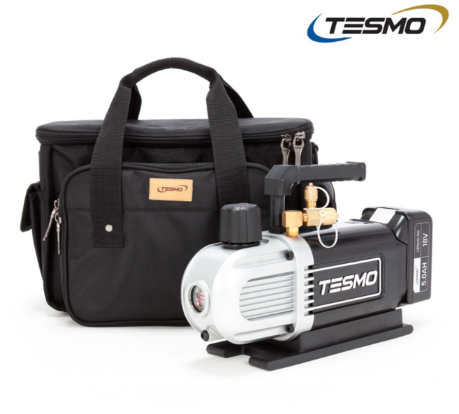 테스모 무선 진공펌프 올인원 세트 브러시리스 모터 배터리 가방 포함 에어컨 설치용 TB-23G, 1개