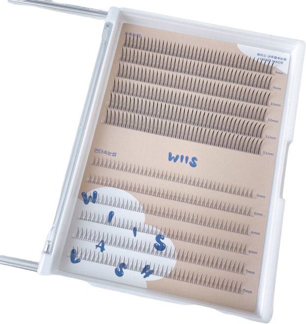 웨이스 부분가닥속눈썹 언더 자연스런운 셀프속눈썹 연장 가속눈썹 아이래쉬 대용량, A형+언더 480모 세트, 1세트