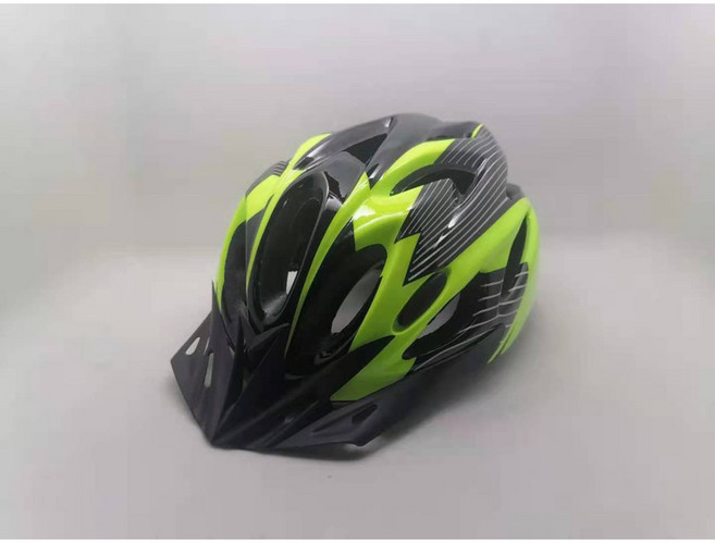 自行車安全帽 直排輪頭盔 透氣舒適, 黑綠,現貨在台灣, 1個