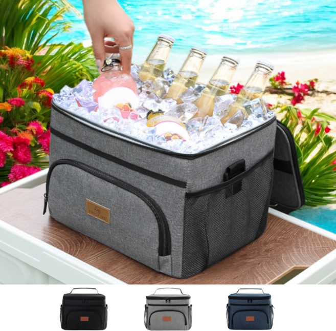 [위펀] 초경량 방수 보온보냉백 쿨러백 아이스 쿨러백 대형 미니 쿨러백, 그레이, 1개