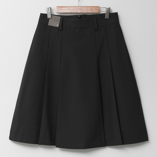 봉봉스토리 유얼 하프 플리츠 여성 스커트 국내제작