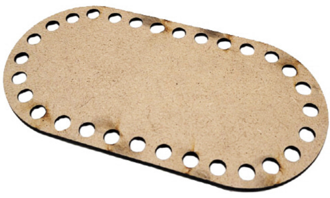 양말목부자재 베이스판 양말목 공예 직조틀 집콕 타원형 타공판 약20cm X 약10cm, 1개