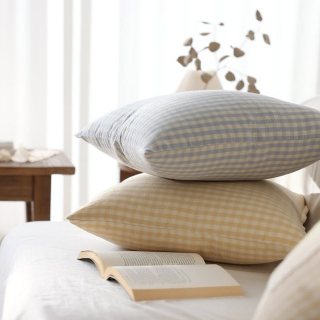 워싱체크 쿠션커버 2color / 3size