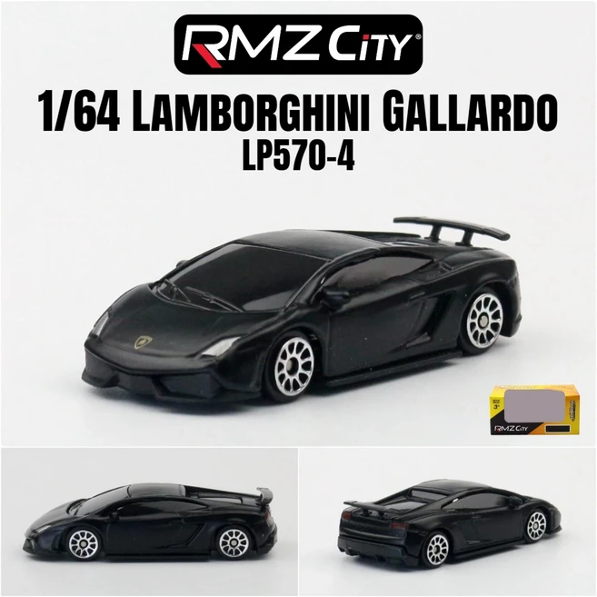 1/64 RMZ CiTY 다이캐스트 장난감 자동차 모델 소형 3인치 프리 휠 컬렉션 어린이를 위한 핫 휠 선물에 적, 11 Lamborghini LP570-4
