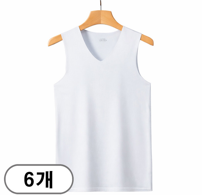 차쿠 남성 여름 런닝 심리스 나시 V넥 아이스 무봉제 에어 6종