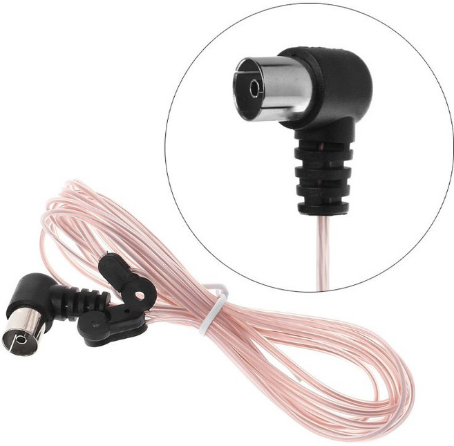 스테레오 수신기를위한 FM 안테나 실내 FM 라디오 안테나 75 Ohm 불균형 F 유형 여성 동축 케이블 와이어 안테나