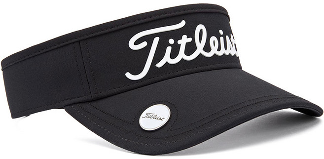 타이틀리스트 2026 플레이어스 볼마커 썬캡 TH26VPBMKN2, 블랙화이트