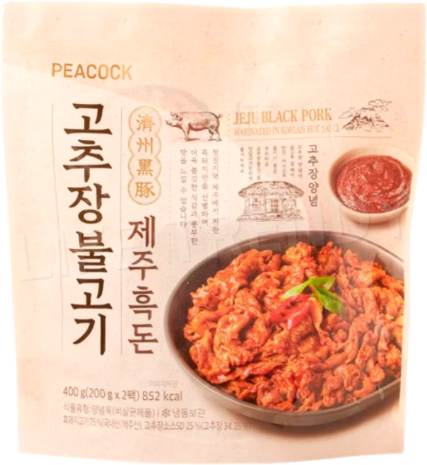 피코크 제주흑돈 고추장불고기, 1개, 400g