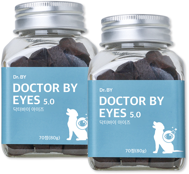 닥터바이 아이즈 강아지 눈 영양제 눈물 자국 냄새 루테인 보조제, 70정, 눈물개선/눈건강, 2세트