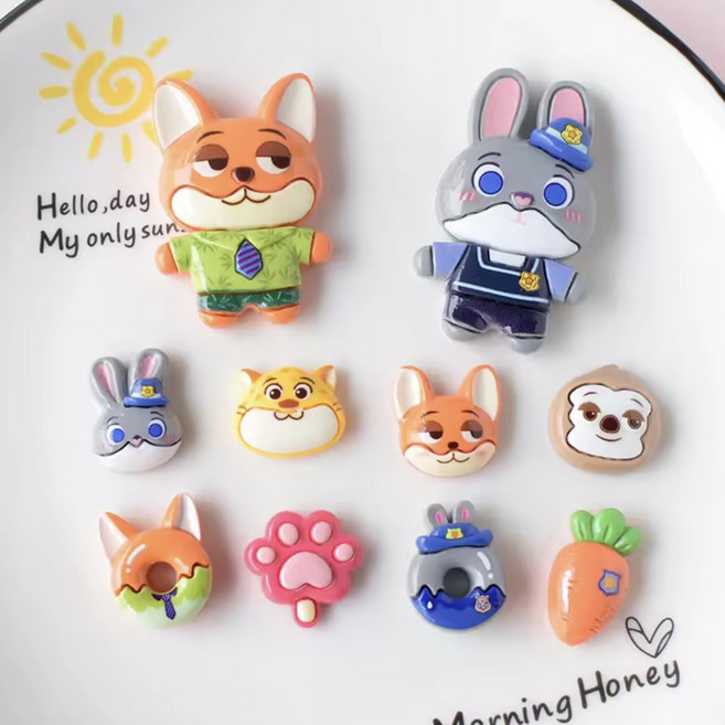 닉주디 파츠 10psc세트 캐릭터파츠 참 신발꾸미기 데코덴