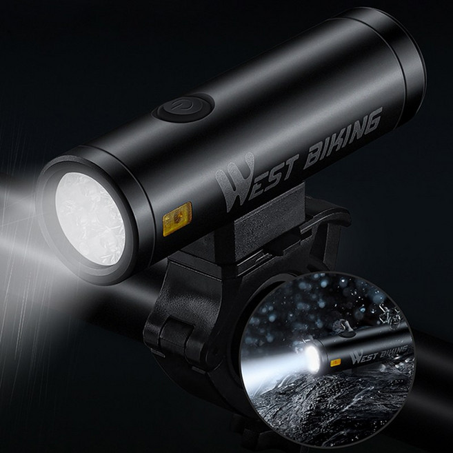 시그니처베이지 800루멘 자전거 라이트 전조등 YPZ399, 1개, 블랙