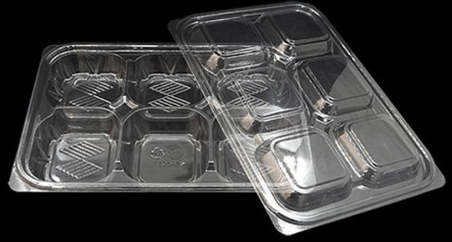 KS0927/6칸 투명 (뚜껑+용기) PET재질/400개, 1, 1