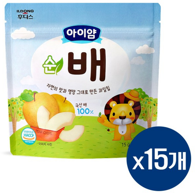 일동후디스 아이얌 동결건조 과일칩, 15g, 15개