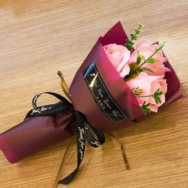 皂花束 畢業禮物, 粉花束
