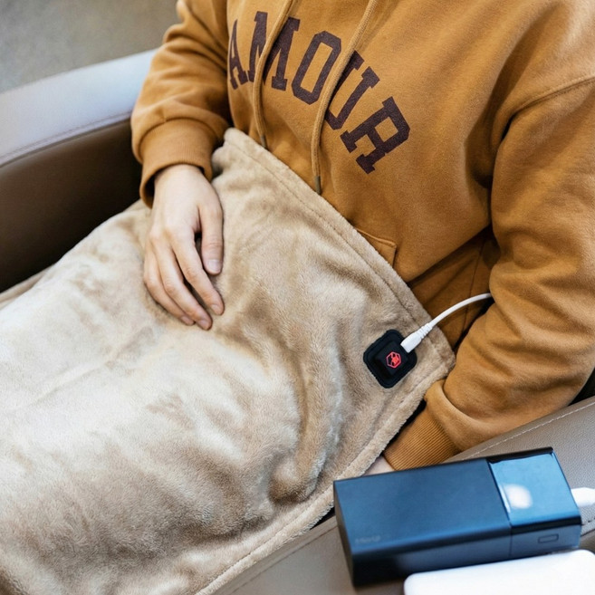 그래핀 탄소 매트 여행 휴대용 USB 전기 장판 캠핑 차박 온열 담요 발열 전기요 Gee6, 150 x 60cm, Gee6 (코코아브라운)