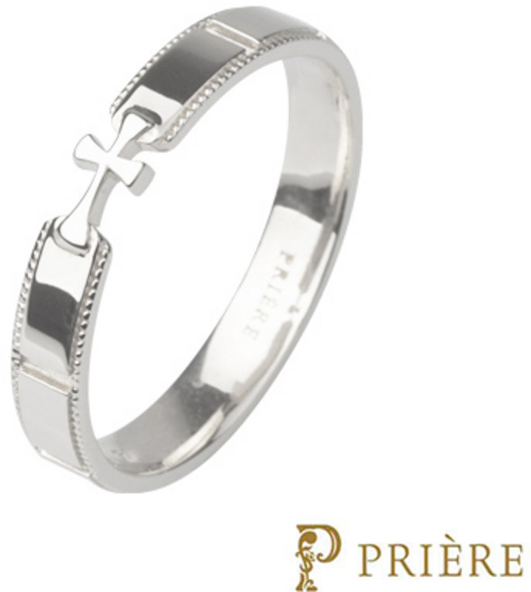 silver 스털링 실버 오픈십자가 묵주반지