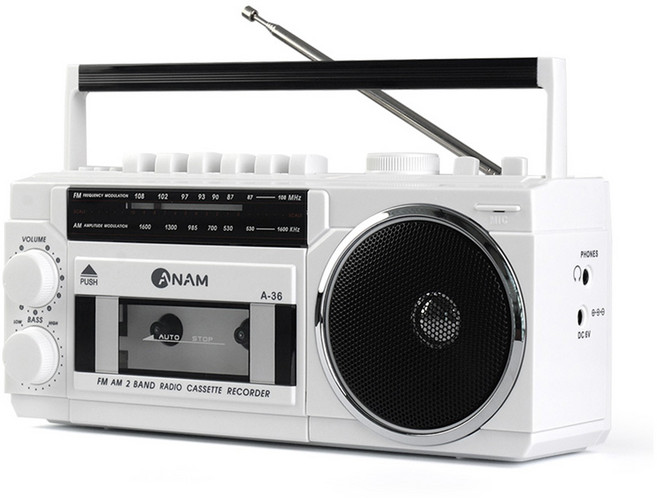 아남 A-36 롯데 핑키-107 카세트 플레이어 라디오 / 화이트