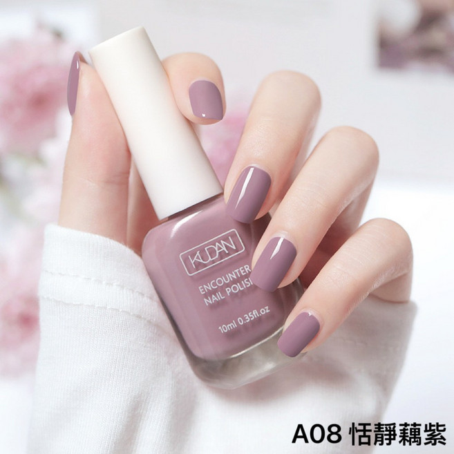 可撕指甲油 水性指甲油 裸色指甲油 免烤指甲油 兒童指甲油 無毒指甲油 快乾指甲油 美甲 批發, 1個, A08恬靜藕紫, A08恬靜藕紫, 10ml