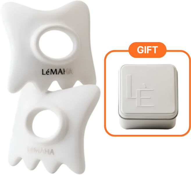 르마하 괄사 반지괄사 얼굴 마사지기 2개입 단품 + 틴케이스 1개