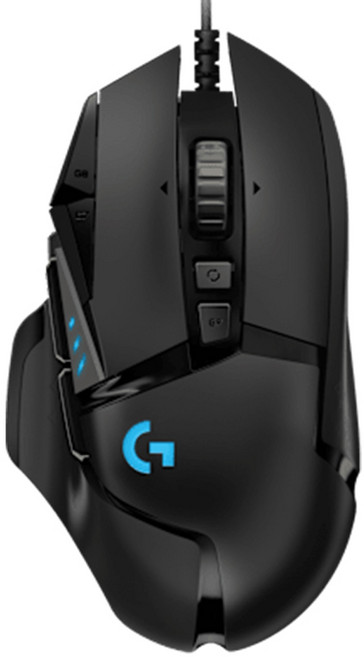 logitech 羅技 Hero有線電競滑鼠 G502, 黑色, 單品