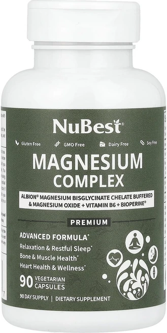 헁복하고 건강하세요 NuBest 마그네슘 복합체 베지 캡슐 90정 늘 챙기셔야합니다, 1개 - 쿠팡