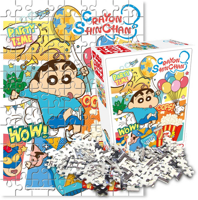 짱구는못말려 캐릭터 100조각 직소 퍼즐 어린이 유아 장난감, 1개, 팝콘, 100피스