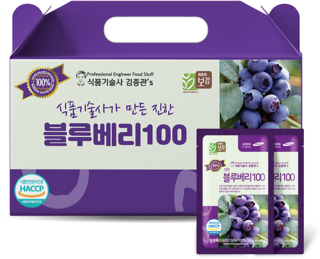 네오보감 진한 블루베리즙 100, 80ml, 60개