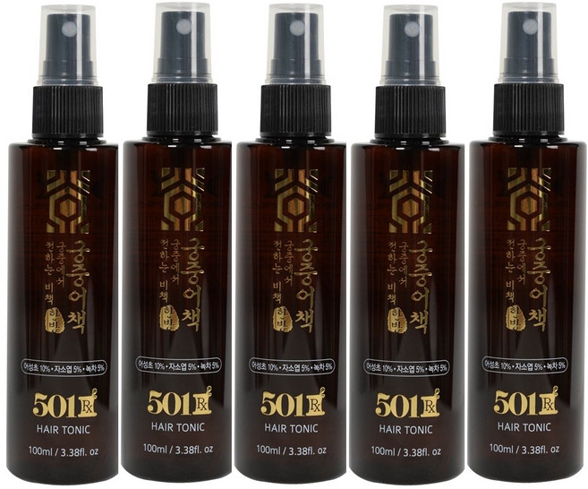 궁중어책 어성초 헤어토닉 100ml 탈모완화 두피모발영양 쿨링 녹차 자소엽, 5개