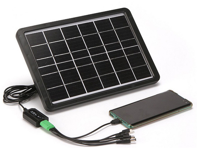 도매짱 태양광 패널 충전기 보조배터리 모듈 태양전지 태양열 전지판 판넬 휴대용 캠핑 야외, 1개