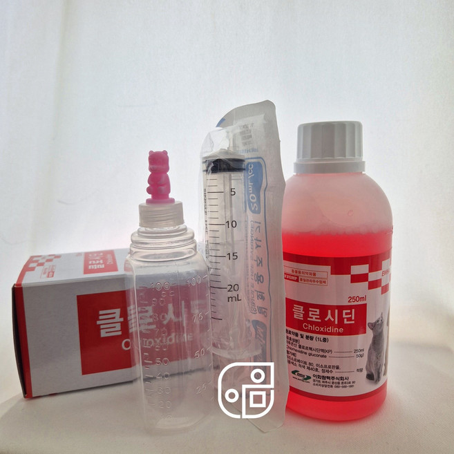 클로시딘 250ml(+100ml 투약병+20ml주사기) 알파헥시딘 강아지 고양이 소독약 링웜 턱드름, 1개