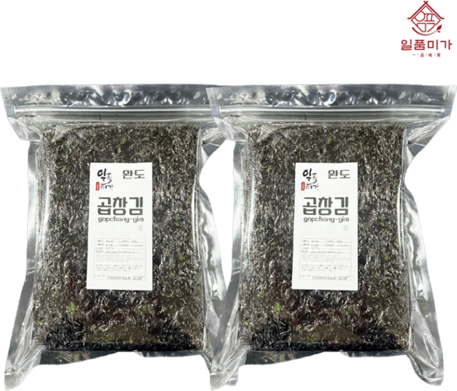 완도 곱창김 50장 명품 곱창돌김 지주식 김 대천 신안 해남 진도, 2개, 180g