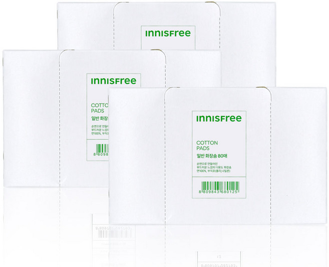이니스프리 일반 화장솜, 3개