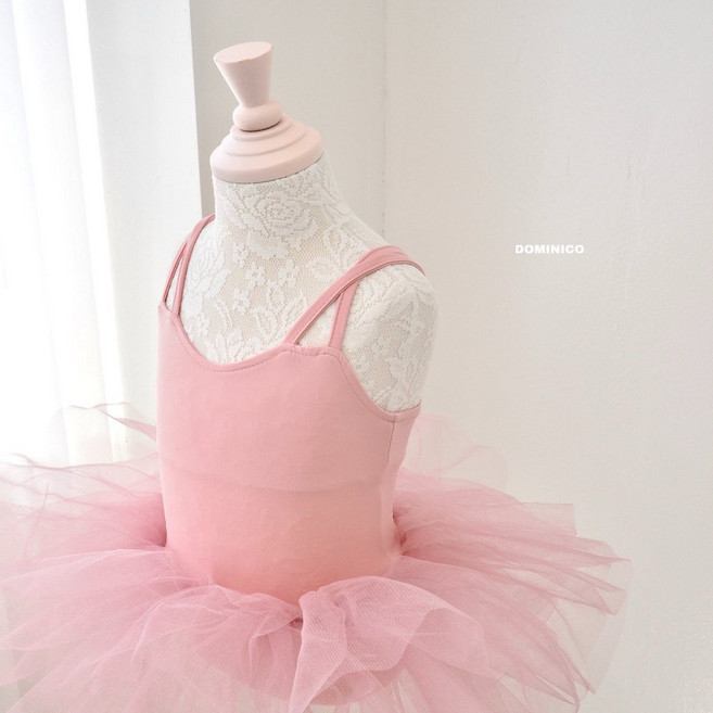 두줄 나시원피스형 스넵버튼 유아발레복 문센발레복