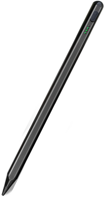 Green Pen 主動式觸控筆G3 電容式觸控手寫筆 蘋果安卓手機平板通用 磁吸設計 觸控開關, 黑色, 1個