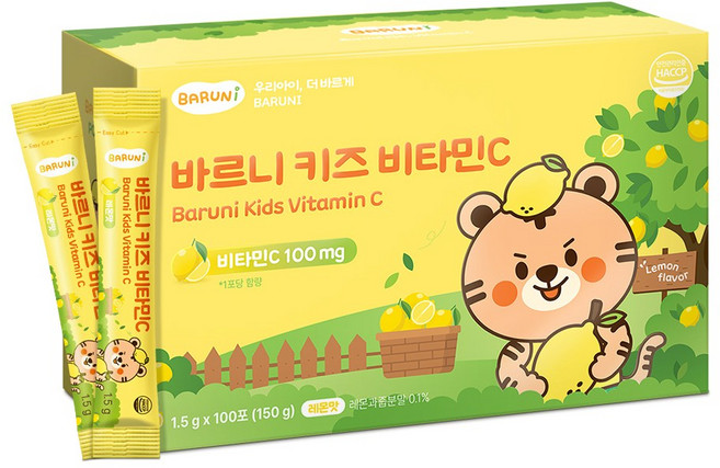 바르니 어린이 영양 키즈 비타민 C 레몬맛, 150g, 1박스