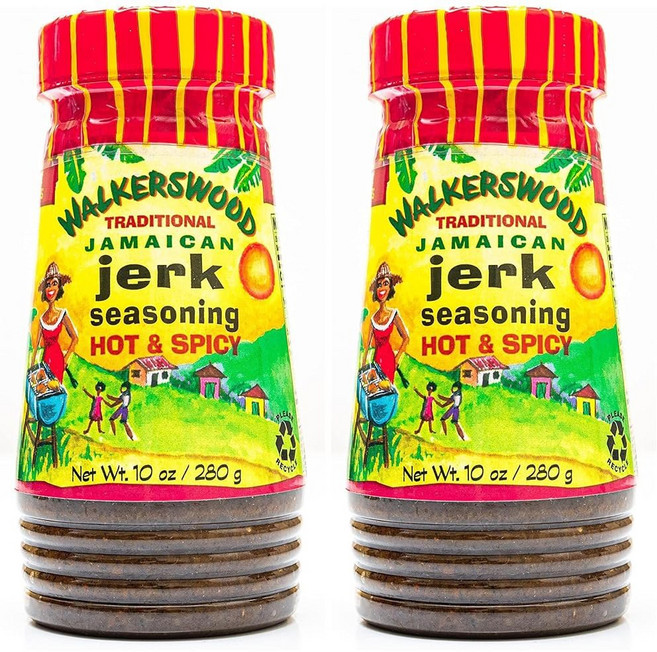 워커스우드 전통 자메이카 다용도 믹스 앤 블렌다 그린 시즈닝 10온스(포장은 다를 수 있음), 10 Ounce (Pack of 2), 1, 280g