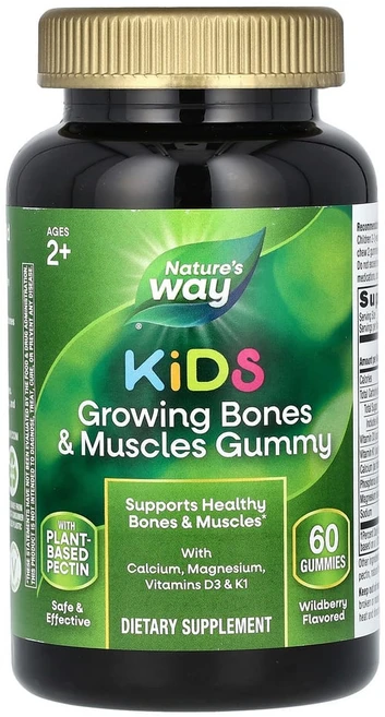 네이처스웨이 어린이용 뼈와 근육 성장 만 2세 이상 와일드베리 구미젤리 60개, NWY13371, 1개, 60정 - 쿠팡