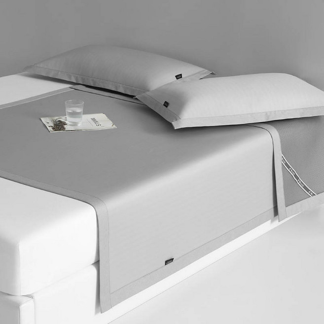 달숨 냉감패드 쿨매트 침대매트 여름이불 새로운 여름 얼음 실크 시원한 매트 침대 시트 세트 기계 세탁 가능한 차가운 느낌 여름에 으로 자는, 9)다크 그레이