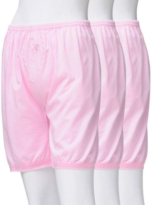 캐리루시 빅사이즈 자수 순면 5부 하의 3p