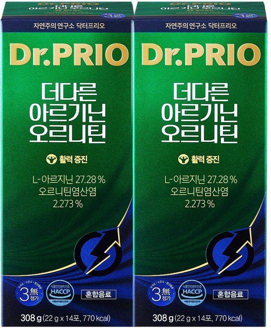 닥터프리오 리뉴얼 더다른 아르기닌 오르니틴 308g, 2박스