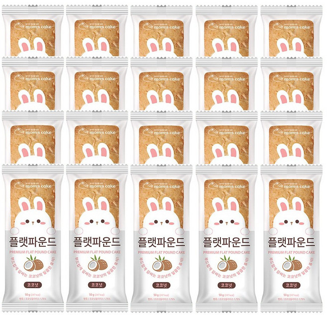 맘스케이크 오븐에 구운 플랫파운드 코코넛맛, 20개, 50g