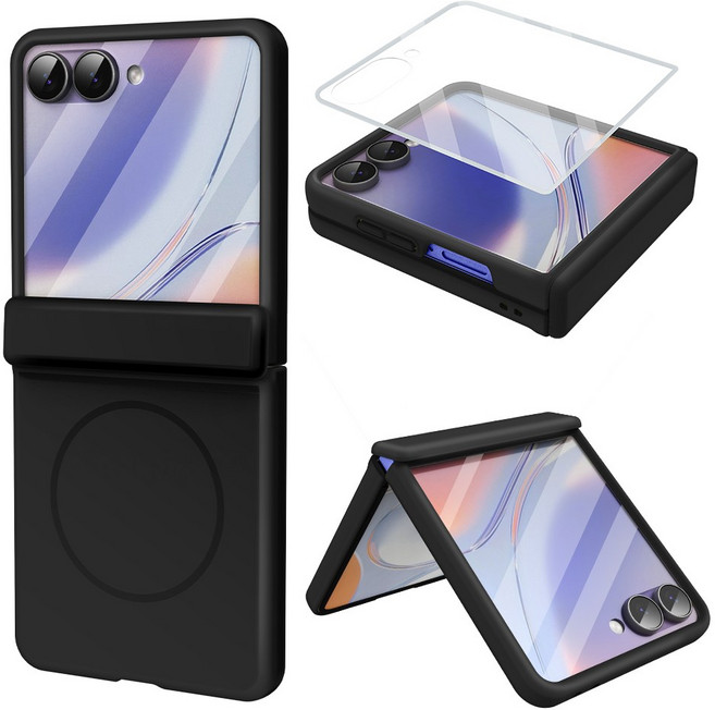 갤럭시 Z Fold7 6/Z Flip7 6 자동 힌지보호 카메라 커버 내장 스탠드 내충격성 케이스