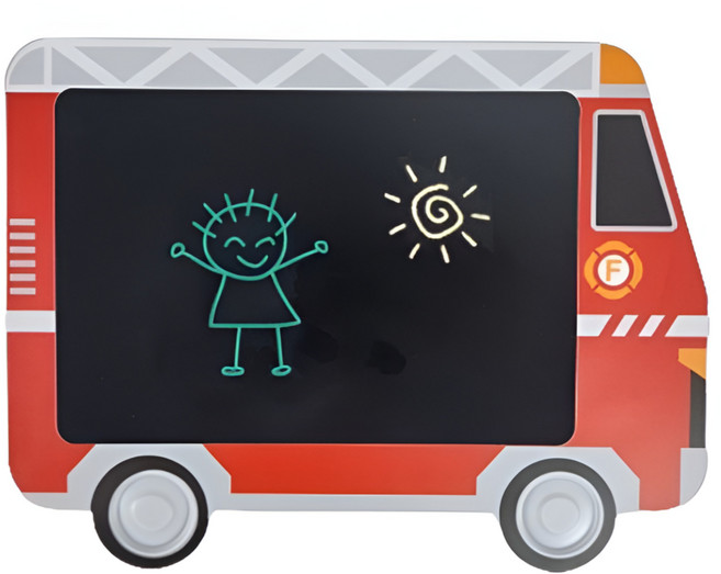 티버디 유아 드로잉패드 10.5인치 대화면 LCD 컬러 그림판 전자노트 스케치 놀이 태블릿, 소방차