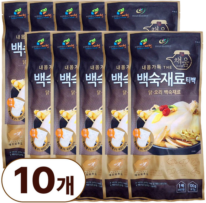 한국감초영농조합법인 내몸가득 THE채움 백숙재료 티백, 10개, 100g