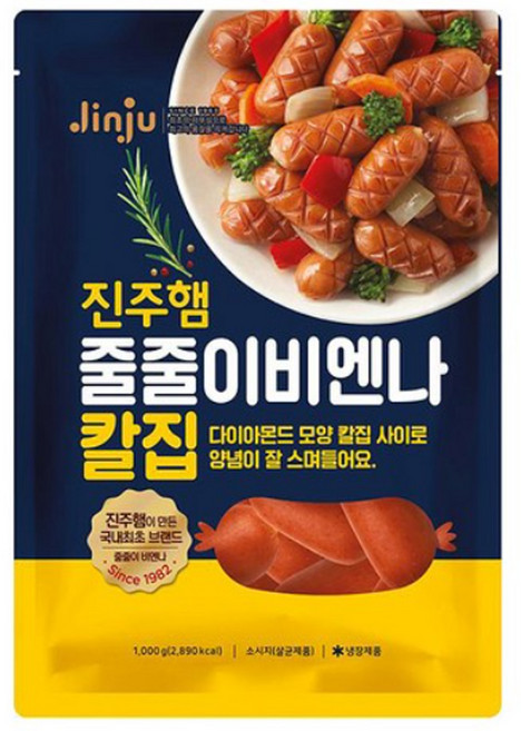 [먹깨비네] 진주햄 칼집 비엔나 1kg 대용량, 1개