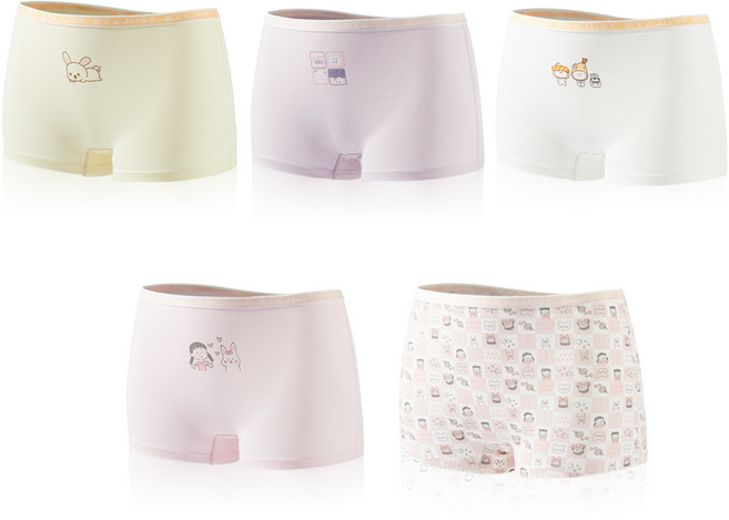 스콕스 여아 주니어 아동 유아 드로즈 사각 팬티 5개 1세트