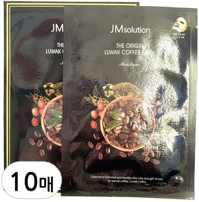 제이엠솔루션 더 오리진 루왁 커피 마스크 팩, 1개, 10개입