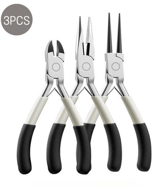 tinduo 악세사리 비즈공구 9자말이+평집게+니퍼 DIY 3종세트, 1세트, 1세트