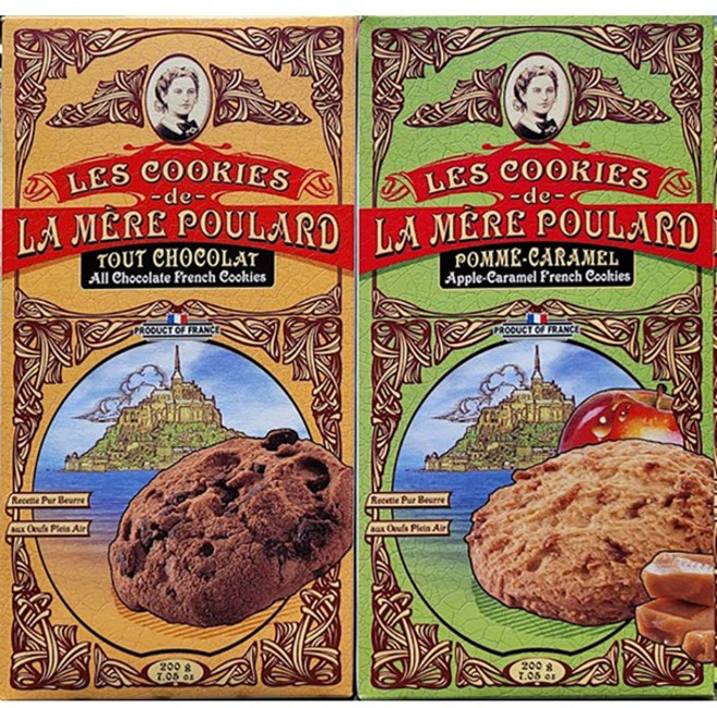 La Mere Poulard 라메르풀라르 쿠키 200g (올초콜릿 애플카라멜 쿠키 중 택1) 프랑스, 1개, 1. 올초콜릿 쿠키
