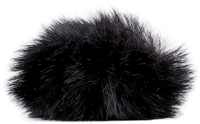 유트렌드 핀마이크 퍼 윈드스크린 12mm 15mm, 1개, 블랙, UWF15BK